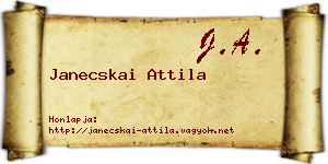 Janecskai Attila névjegykártya
